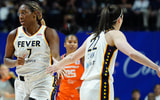 Indiana Fever stars Aliyah Boston and Caitlin Clark
