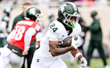 Michigan State's Davion Primm runs the ball during the Spring Showcase on Saturday, April 20, 2024, at Spartan Stadium in East Lansing - Nick King, USA TODAY Sports