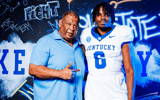 Vince Marrow and Javeon Campbell at his Kentucky official visit