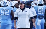 Coach Bill Belichick during UNC's game against Stanford.