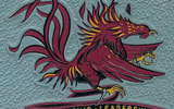 Dietzel-era Gamecock logo, in use between 1966 and 1974. Image from the cover of the 1967 Garnet & Black yearbook