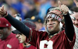 A Florida State Seminoles fan cheers the team against the Pittsburgh Panthers during the third quarter at Acrisure Stadium - Charles LeClaire-USA TODAY Sports