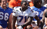 Florida Gators offensive linemen Jake Slaughter and Rod Kearny (UAA Photo)