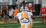 Tennessee tight end Holden Staes. Credit: Volquest