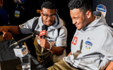 Former Alabama RB Damien Harris and QB Tua Tagovailoa