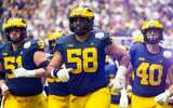 Michigan Wolverines football offensive lineman Giovanni El-Hadi started three games in 2022. (Photo by Mark J. Rebilas-USA TODAY Sports)