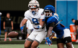 Jordan Castell and Arlis Boardingham at fall camp (Jordan Herald / @gatorsfb)
