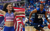 Photos of Sydney McLaughlin-Levrone (left) and Jodie Meeks by USA TODAY Sports