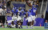 Kentucky defensive lineman Tre'vonn Rybka celebrates a play vs. Southern Miss - Dr. Michael Huang, Kentucky Sports Radio