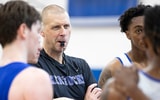 Mark Pope at Kentucky men’s basketball practice - Tyler Ruth, UK Athletics