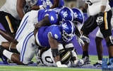 Kentucky defense stuffs a run, Dr. Michael Huang, KSR