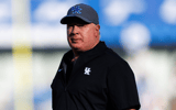 Kentucky Wildcats head coach Mark Stoops looks on during the third quarter against the South Carolina Gamecocks at Kroger Field. Mandatory Credit: Jordan Prather-Imagn Images