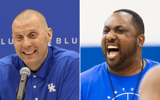 Photo of Mark Pope (left) via Dr. Michael Huang, Kentucky Sports Radio | Photo of Alvin Brooks III via Chet White, UK Athletics