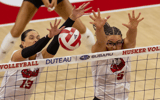 Nebraska Volleyball Merritt Beason and Rebekah Allick