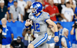 Brock Vandagriff running the ball - UK Athletics