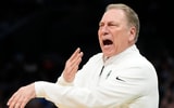 Michigan State Spartans head coach Tom Izzo reacts against the North Carolina Tar Heels in the second round of the 2024 NCAA Tournament at the Spectrum Center. - Bob Donnan, USA TODAY Sports