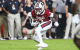 South Carolina WR Mazeo Bennett catches a pass against Akron (Photo: Katie Dugan | GamecockCentral.com)