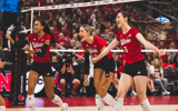 Bergen Reilly, Andi Jackson and Harper Murray Nebraska Volleyball