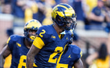 Michigan Wolverines football cornerback Will Johnson had a 42-yard pick-six in a win over USC. (Photo by Junfu Han / USA TODAY NETWORK via Imagn Images)