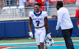 Barion Brown celebrates Kentucky's win over No. 6 Ole Miss in Oxford