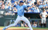 Sep 21, 2024; Kansas City, Missouri, USA; Kansas City Royals pitcher Brady Singer (51) pitches during the third inning against the San Francisco Giants at Kauffman Stadium. Mandatory Credit: Scott Sewell-Imagn Images