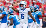 Kentucky wide receiver Dane Key celebrates a first down vs. Ole Miss - Mont Dawson, Kentucky Sports Radio