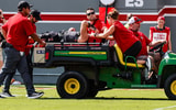 NC State QB Grayson McCall leaves the game vs. Wake Forest on a cart