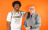 Ben Ahmed with coach L