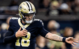 Spencer Rattler will start at quarterback for the Saints with Derek Carr injured. (Stephen Lew-Imagn Images)