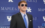Travis Perry on the Blue Carpet at Big Blue Madness - Katie Hutchison