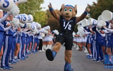 Kentucky Wildcat mascot Scratch at the Cat Walk before the Vanderbilt game - Dr. Michael Huang, Kentucky Sports Radio