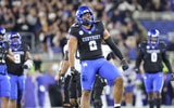Jamon Dumas-Johnson celebrates a tackle against Vanderbilt - Dr. Michael Huang, Kentucky Sports Radio