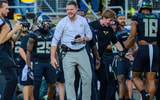 Oregon Ducks head coach Dan Lanning during a game against the Ohio State Buckeyes. Michigan is next. (Photo by: Eric Becker/ScoopDuckOn3)