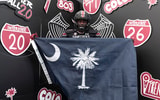 South Carolina TE commitment Jamel Howse is pictured during a visit to Columbia (Photo Credit: Jamel Howse |X)