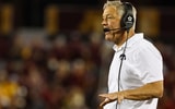 Sep 21, 2024; Minneapolis, Minnesota, USA; Iowa Hawkeyes head coach Kirk Ferentz looks on during the first half against the Minnesota Golden Gophers at Huntington Bank Stadium. Mandatory Credit: Matt Krohn-Imagn Images