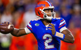 Florida Gators quarterback DJ Lagway (2) looks to pass during the first half at Ben Hill Griffin Stadium in Gainesville, FL on Saturday, October 19, 2024 against the Kentucky Wildcats. [Doug Engle/Gainesville Sun]