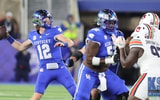 Brock Vandagriff winds up to throw the ball against Auburn - Dr. Michael Huang, Kentucky Sports Radio
