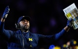 Michigan Wolverines football head coach Sherrone Moore has his team at 5-5 (Photo by Junfu Han / USA TODAY NETWORK via Imagn Images)