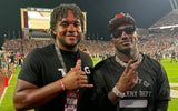 South Carolina football recruiting target Darius Gray pictured with Gamecock legend Deebo Samuel. Photo credit: Darius Gray | @dariusgrayy_ on Twitter/X