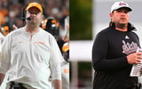Josh Heupel and Jeff Lebby by Caitie McMekin/USA TODAY Network via Imagn Images and Matt Bush-Imagn Images