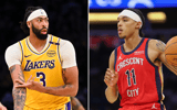 Anthony Davis (left) and Brandon Boston Jr. - Imagn Images
