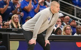 Mark Pope coaches against Duke in the Champions Classic