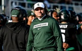 Michigan State's head coach Jonathan Smith looks on form the sideline during the first quarter in the game against Indiana on Saturday, Nov. 2, 2024, at Spartan Stadium in East Lansing - Nick King, USA TODAY Sports