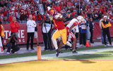 USC wide receiver Zachariah Branch scores a touchdown against the Nebraska Cornhuskers