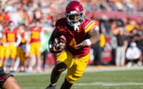 USC running back Woody Marks carries the ball during a game against the Nebraska Cornhuskers