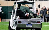 Michigan State TE Jack Velling leaves vs. Purdue