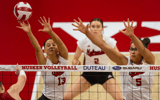 Nebraska Volleyball Merritt Beason and Rebekah Allick
