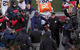 Ohio State Buckeyes head coach Ryan Day and Michigan Wolverines head coach Sherrone Moore shake hands at midfield following Michigan's win at Ohio Stadium. Syndication: The Columbus Dispatch