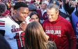 South Carolina football coach Shane Beamer and quarterback LaNorris Sellers. Photo by: Katie Dugan | GamecockCentral
