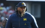 Michigan Wolverines football head coach Sherrone Moore led his team to a 13-10 win over Ohio State Nov. 30, 2024. (Photo by Lon Horwedel / TheWolverine.com)